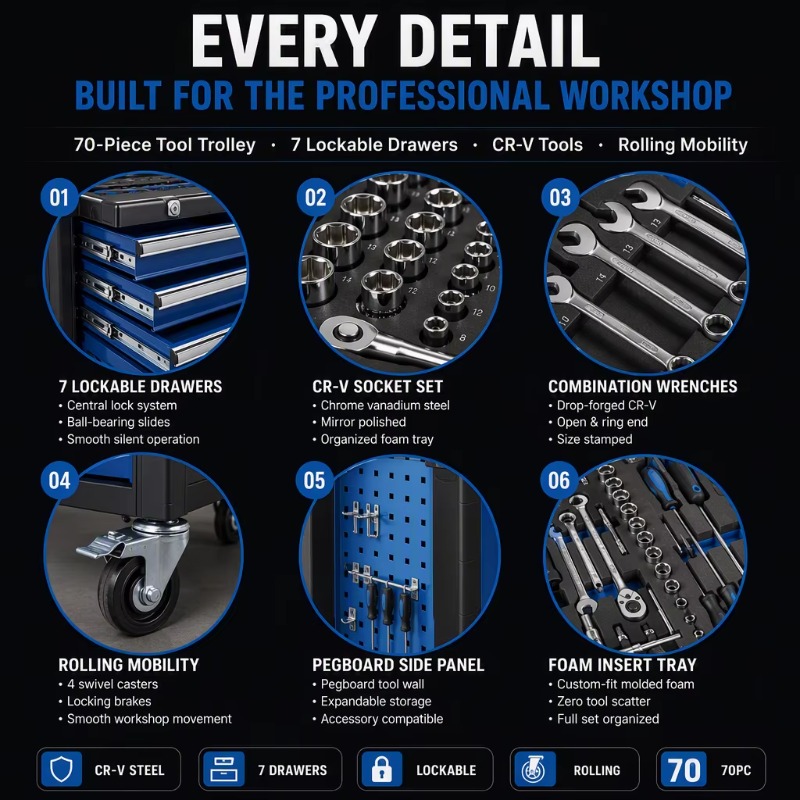 Carrinho de Ferramentas Pesado - Socket Set avaliação e preço